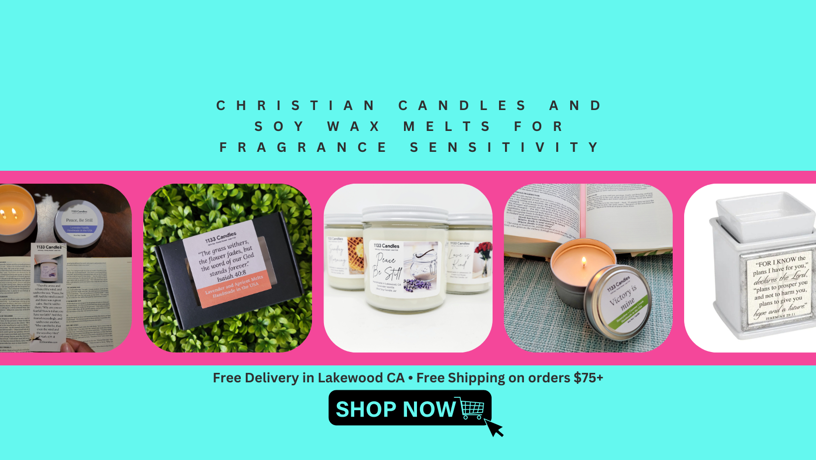 Christian Candles and Soy Wax Melts for Fragrance Sensitivity 1133